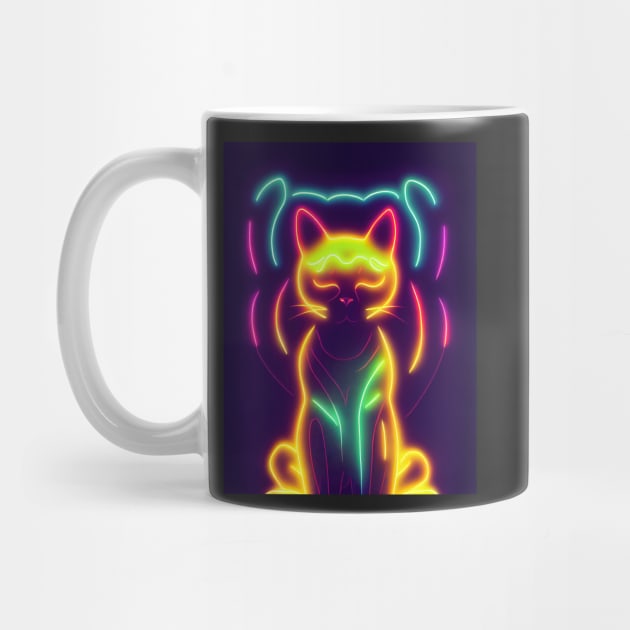 cat halloween neon by ComicsFactory